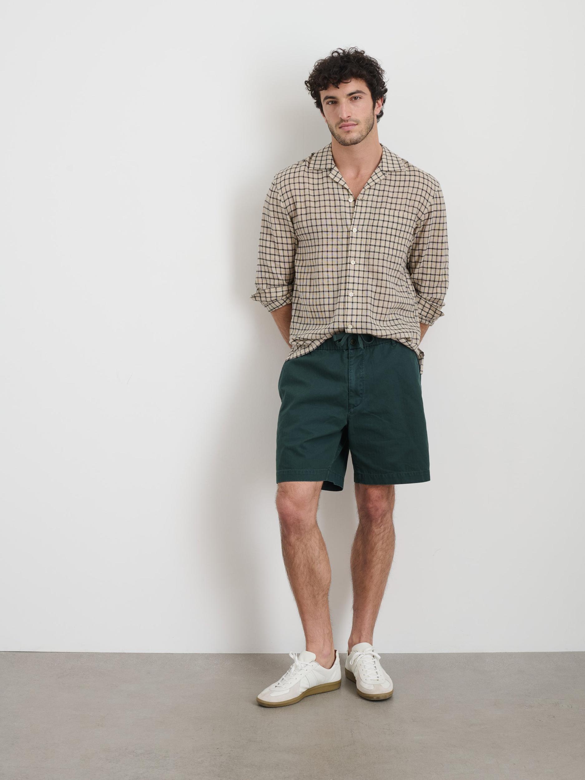 Pull On Short In Cotton Herringbone Product Image