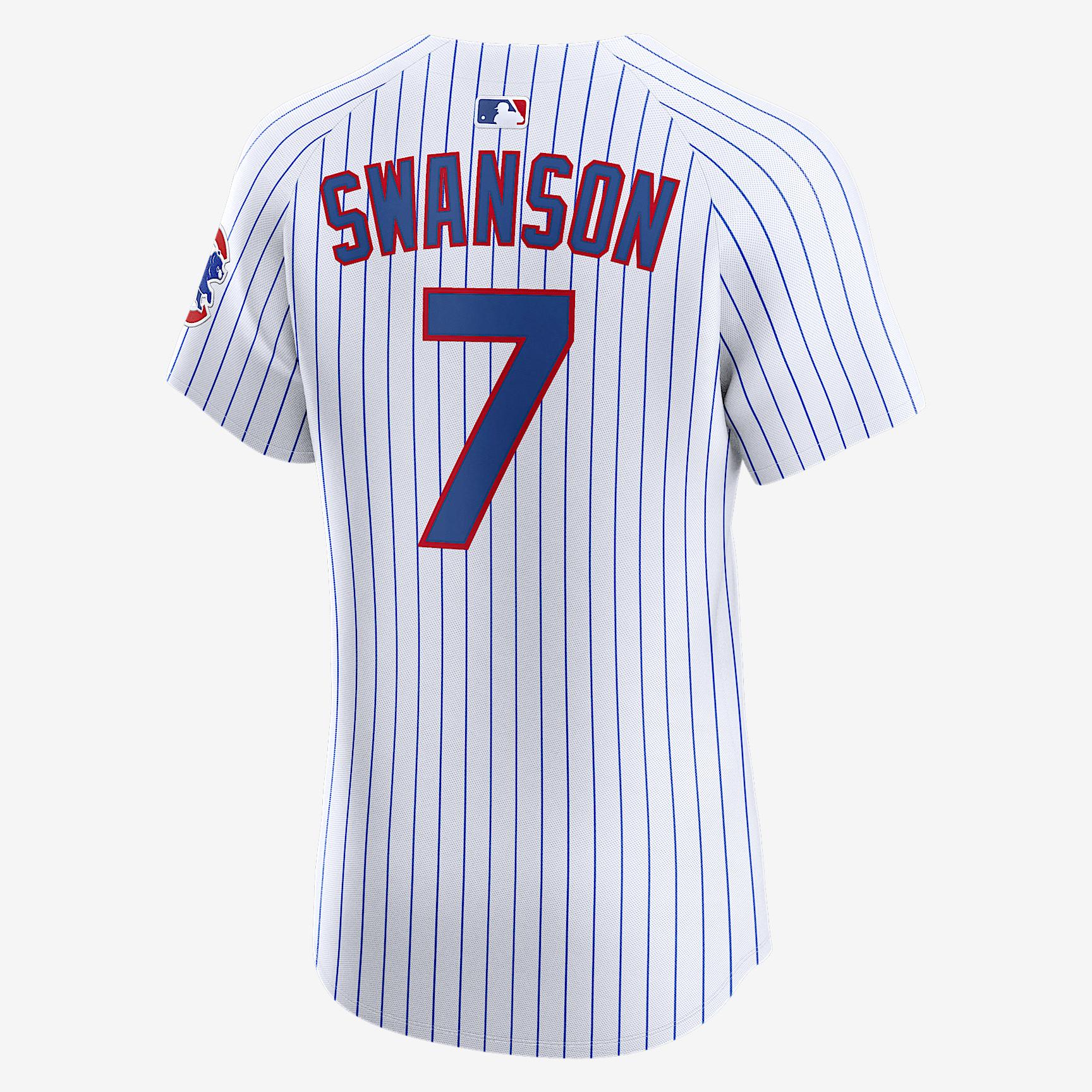 Dansby Swanson Chicago Cubs Nike Mens Dri-FIT ADV MLB Elite Jersey | 9B10EJHOEJ9-G44 Product Image
