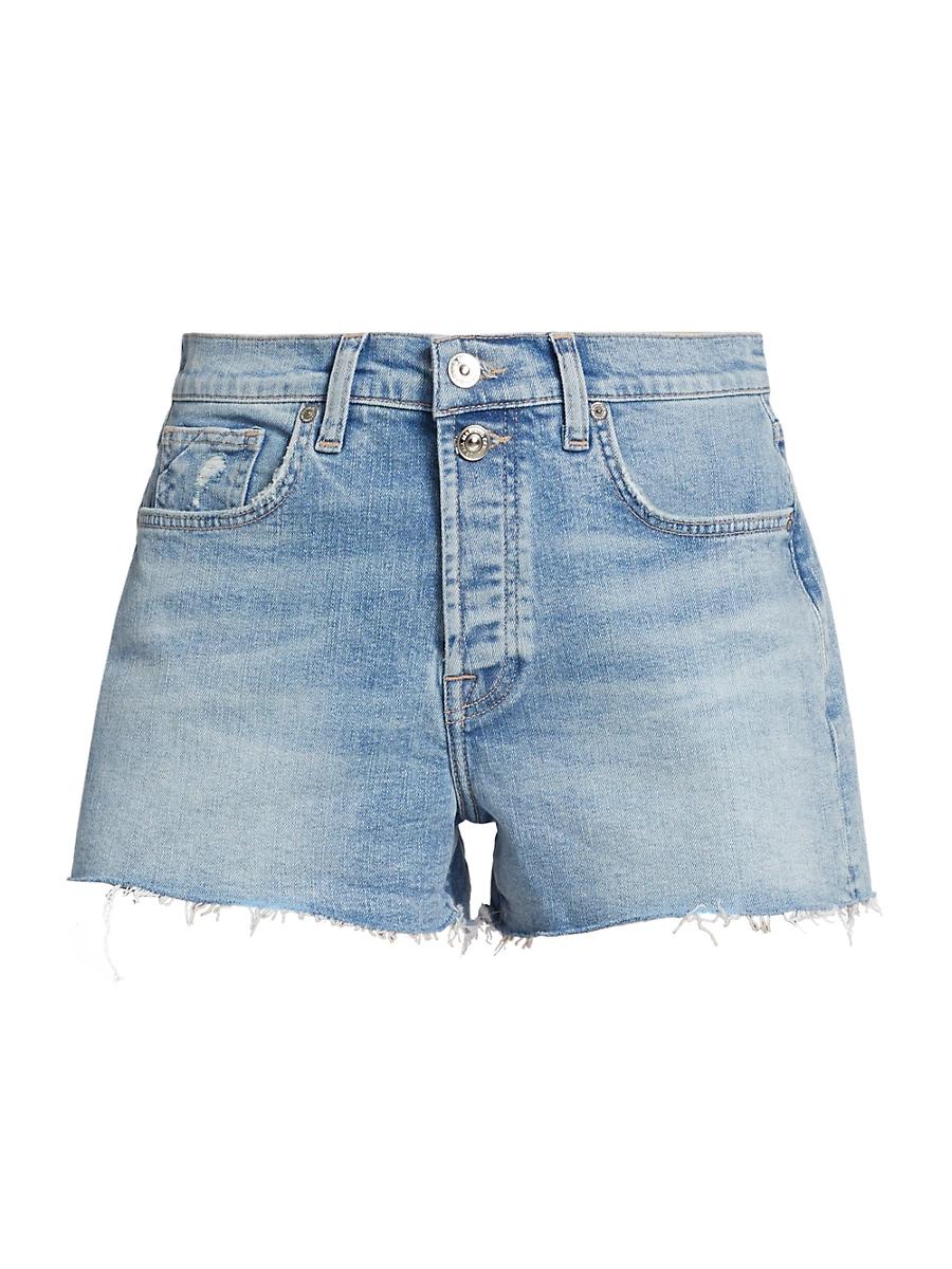 Womens Monroe High-Rise Cut-Off Denim Shorts Product Image