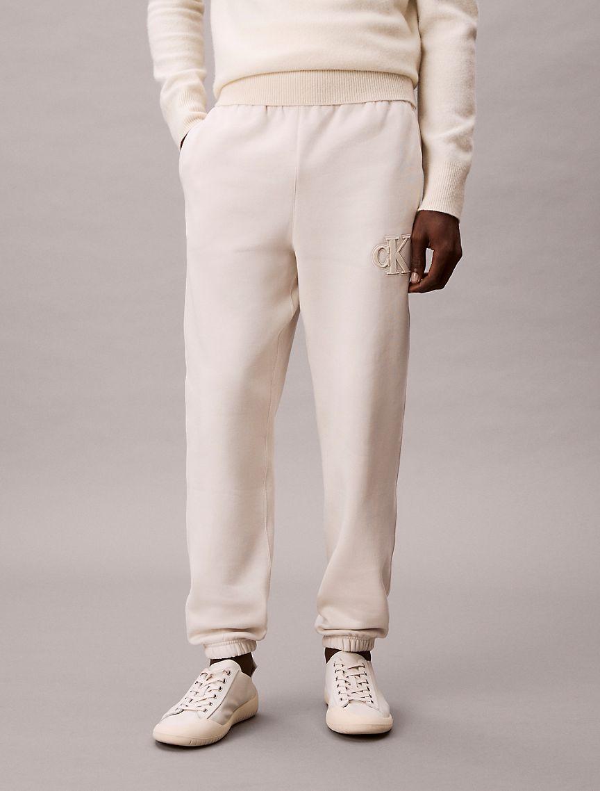 Fleece Monogram Patch Joggers Product Image