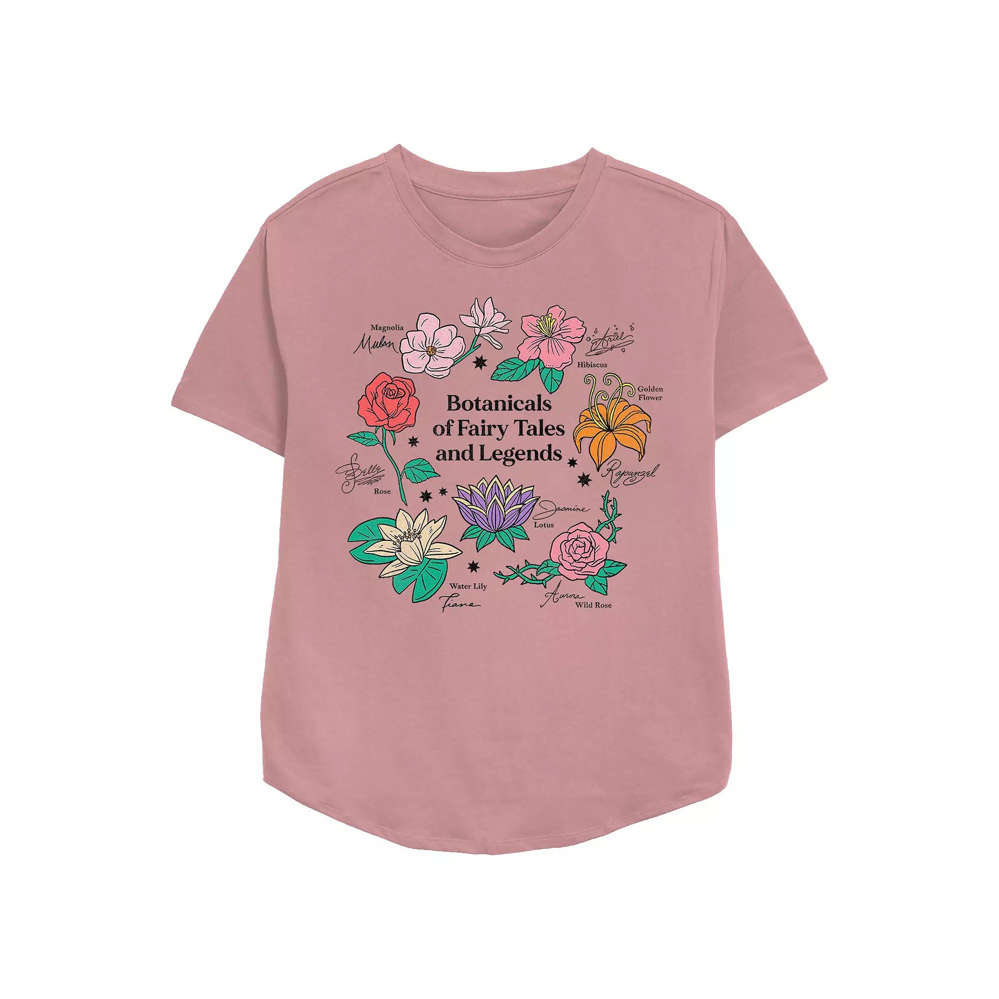 Disney Princess Botanicals Of Fairy Tales And Legends Women's Relaxed Fit Graphic Tee,  Product Image
