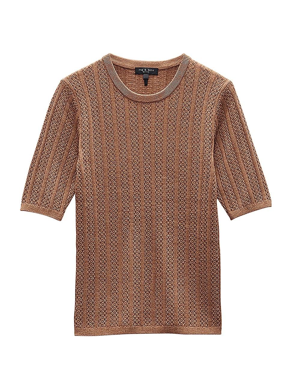 Womens Tina Wool Short-Sleeve Sweater Product Image