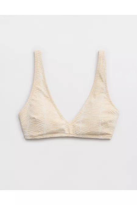 Aerie Jacquard Wide Strap Voop Bikini Top Women's Product Image