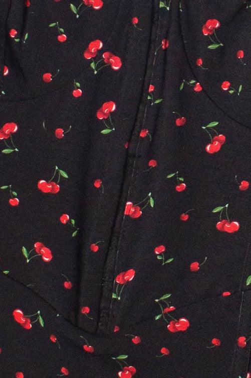 Cherry Print Hook & Eye Bustier Dress Product Image