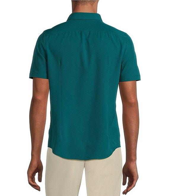 Murano Slim Fit Solid Performance Stretch Short Sleeve Woven Shirt Product Image