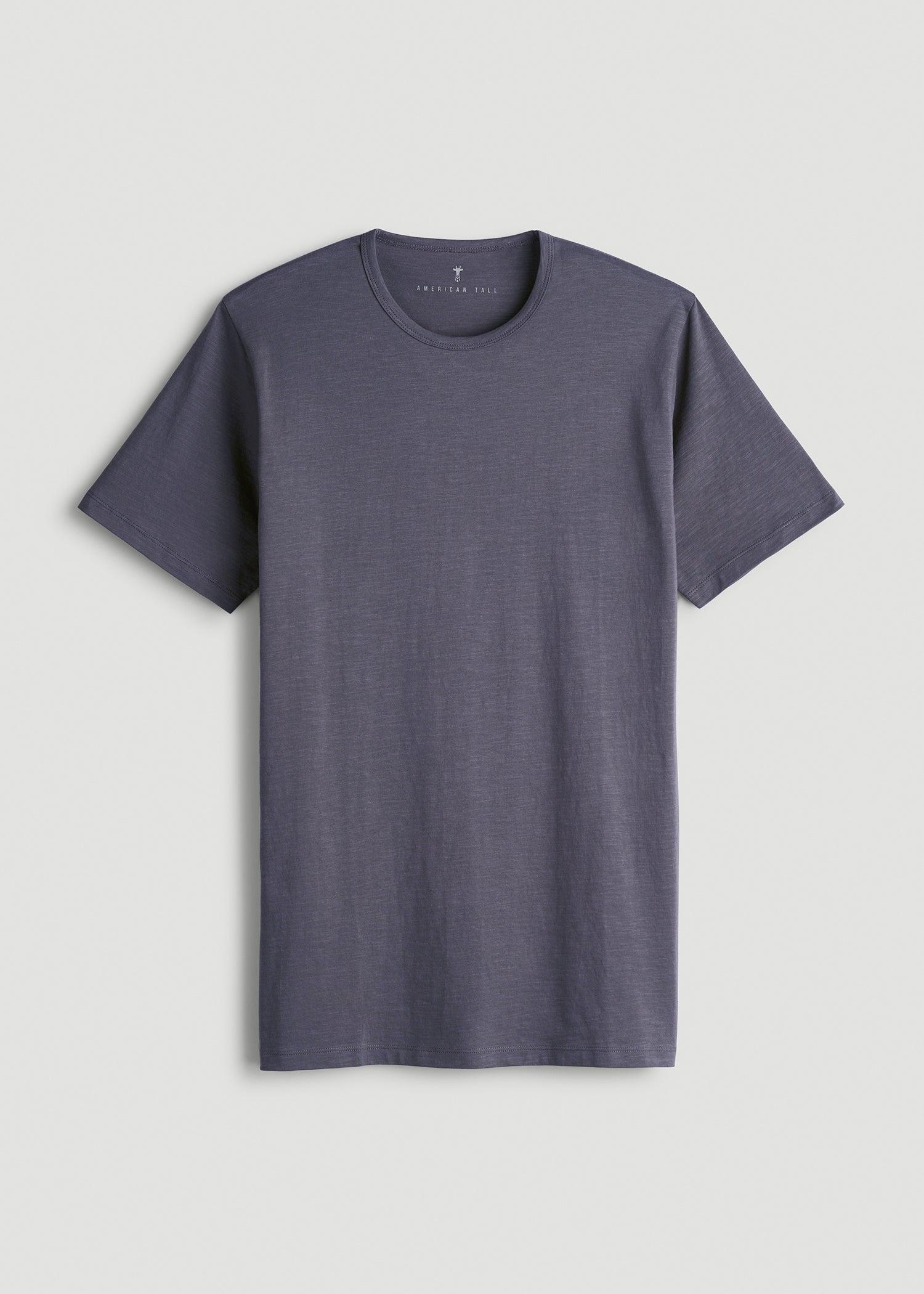 REGULAR-FIT Slub Tee for Tall Men in Grey Blue Male Product Image