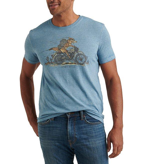 Lucky Brand Coyote Biker Burnout Short-Sleeve Graphic T-Shirt Product Image