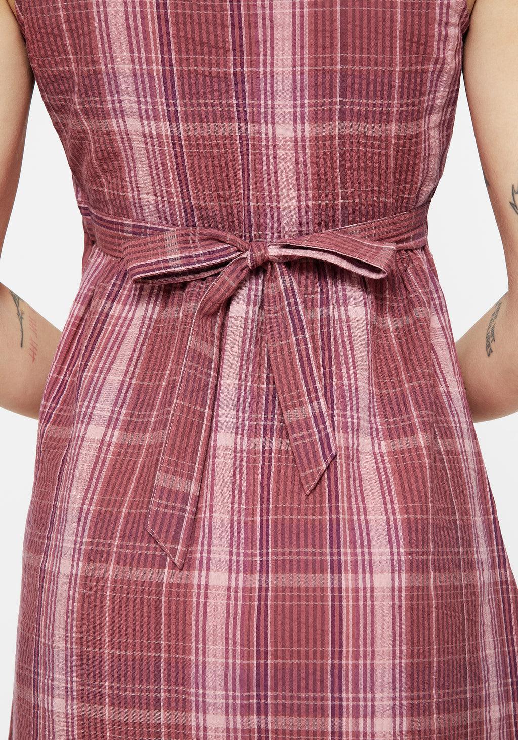 Zorina Cotton Check Midaxi Dress Product Image