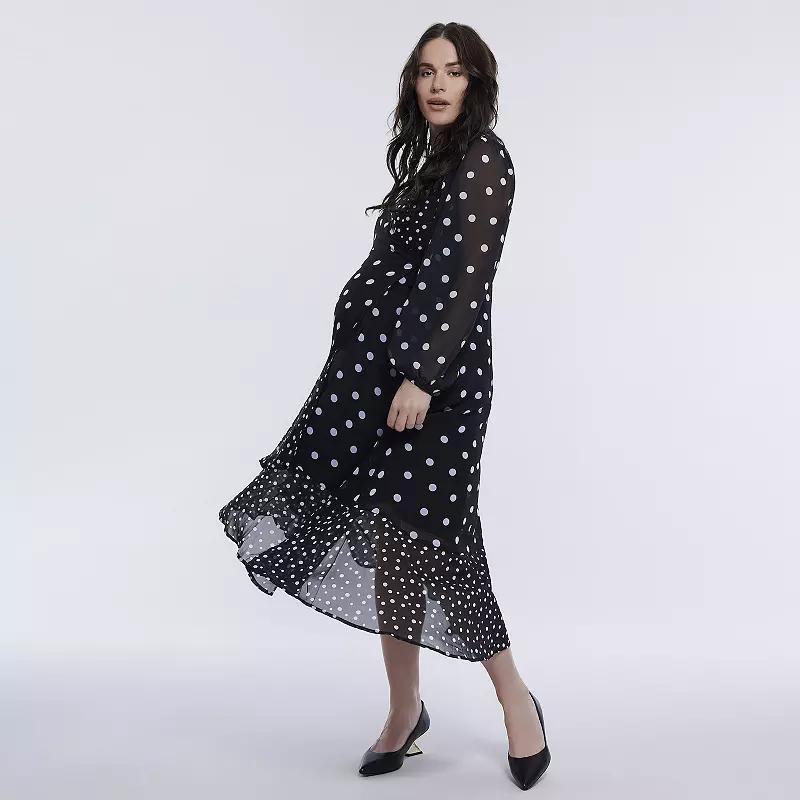 Maternity Motherhood® Woven Wrap Midi Dress, Women's,  Product Image