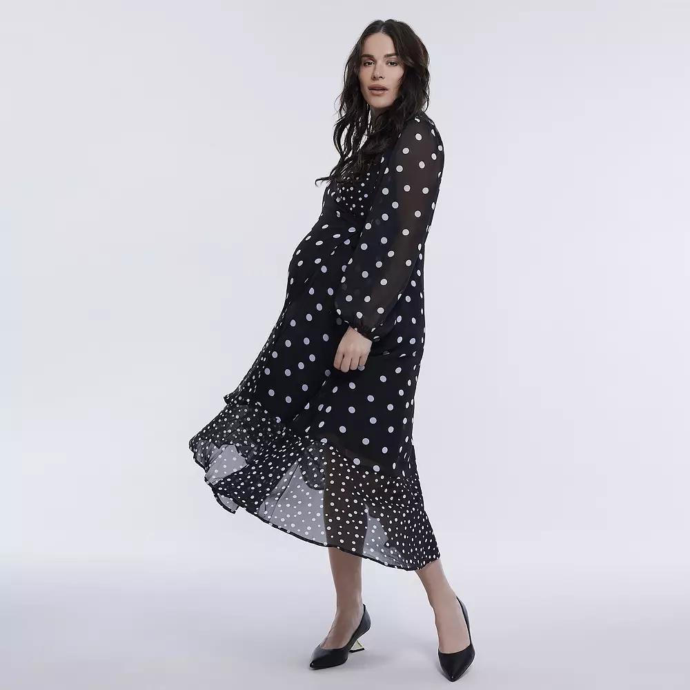 Maternity Motherhood® Woven Wrap Midi Dress, Women's,  Product Image