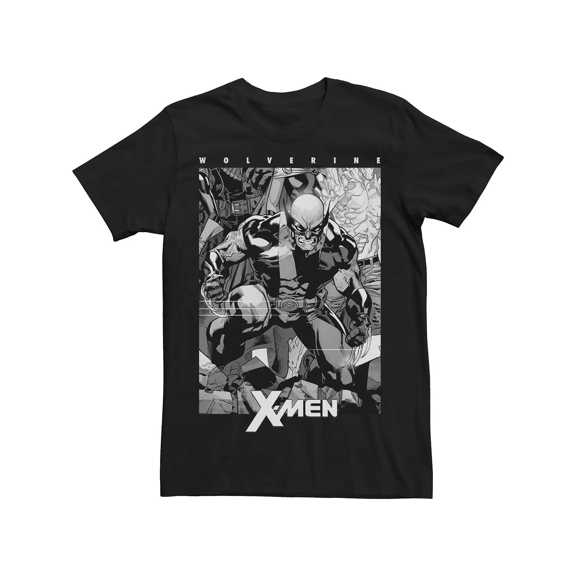 Big & Tall Marvel X-Men Wolverine Black & White Comic Panel Tee, Men's,  Product Image