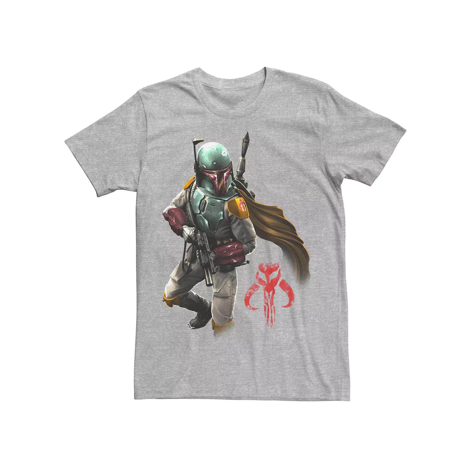 Men's Star Wars Boba Fett Grunge Profile Tee,  Product Image