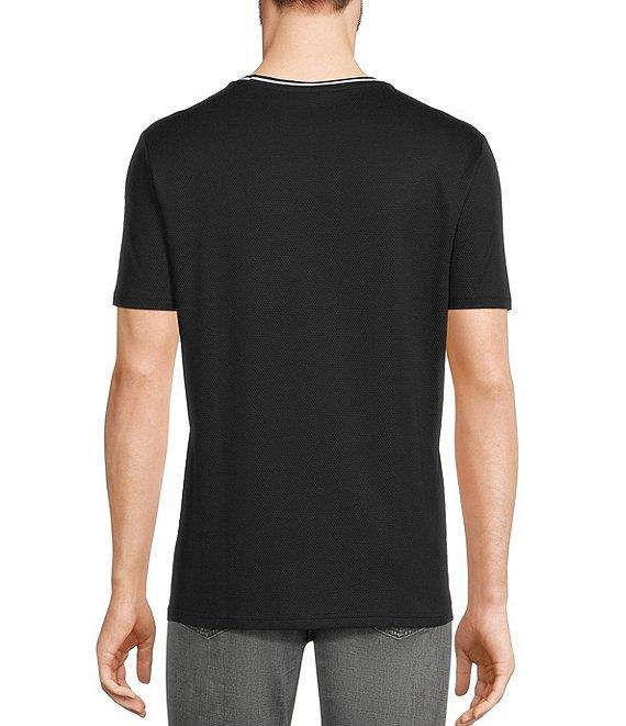 Murano Liquid Luxury Slim Fit Textured Short Sleeve T-Shirt Product Image