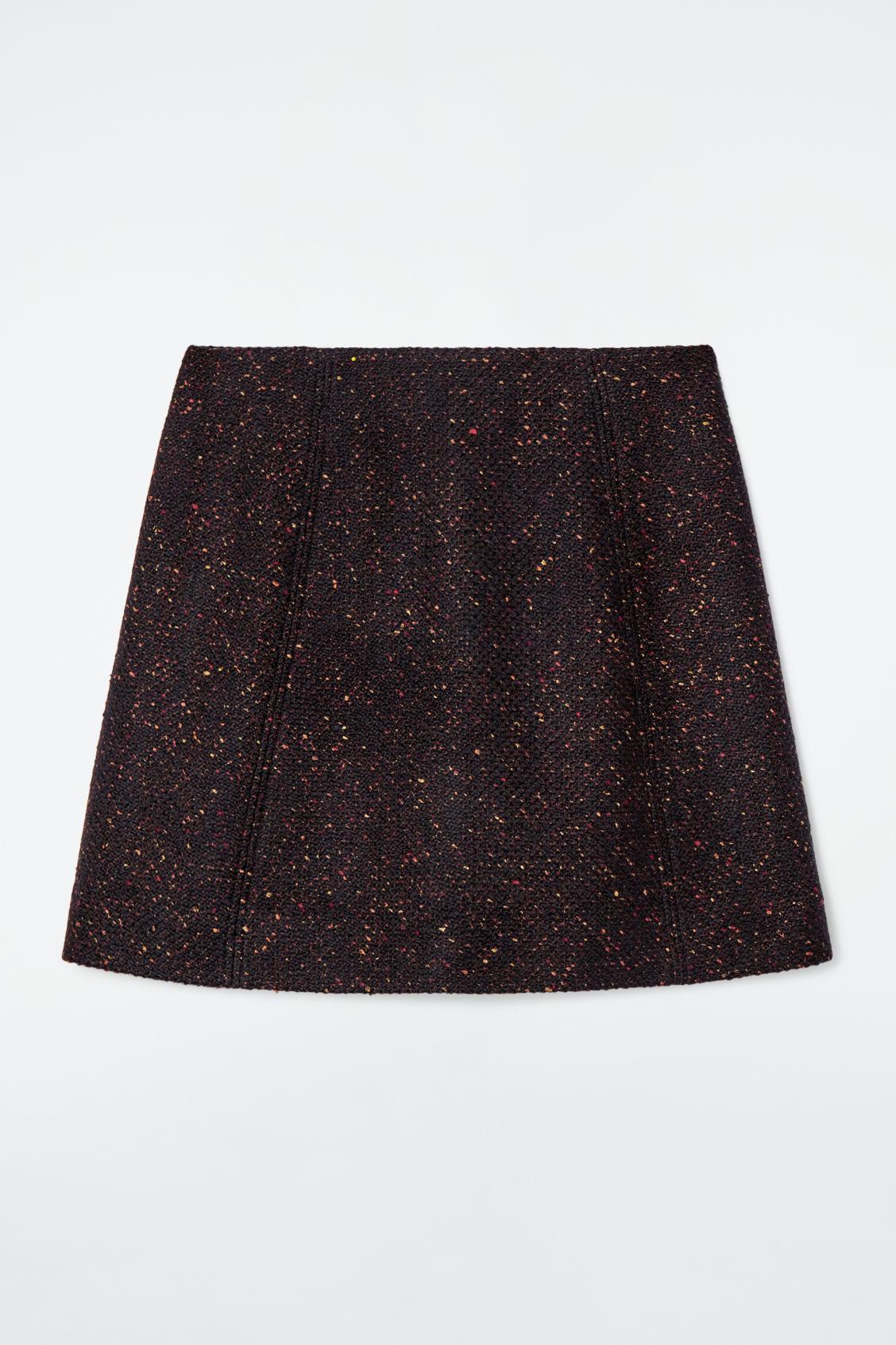 FLECKED WOOL-BLEND MINI SKIRT Product Image