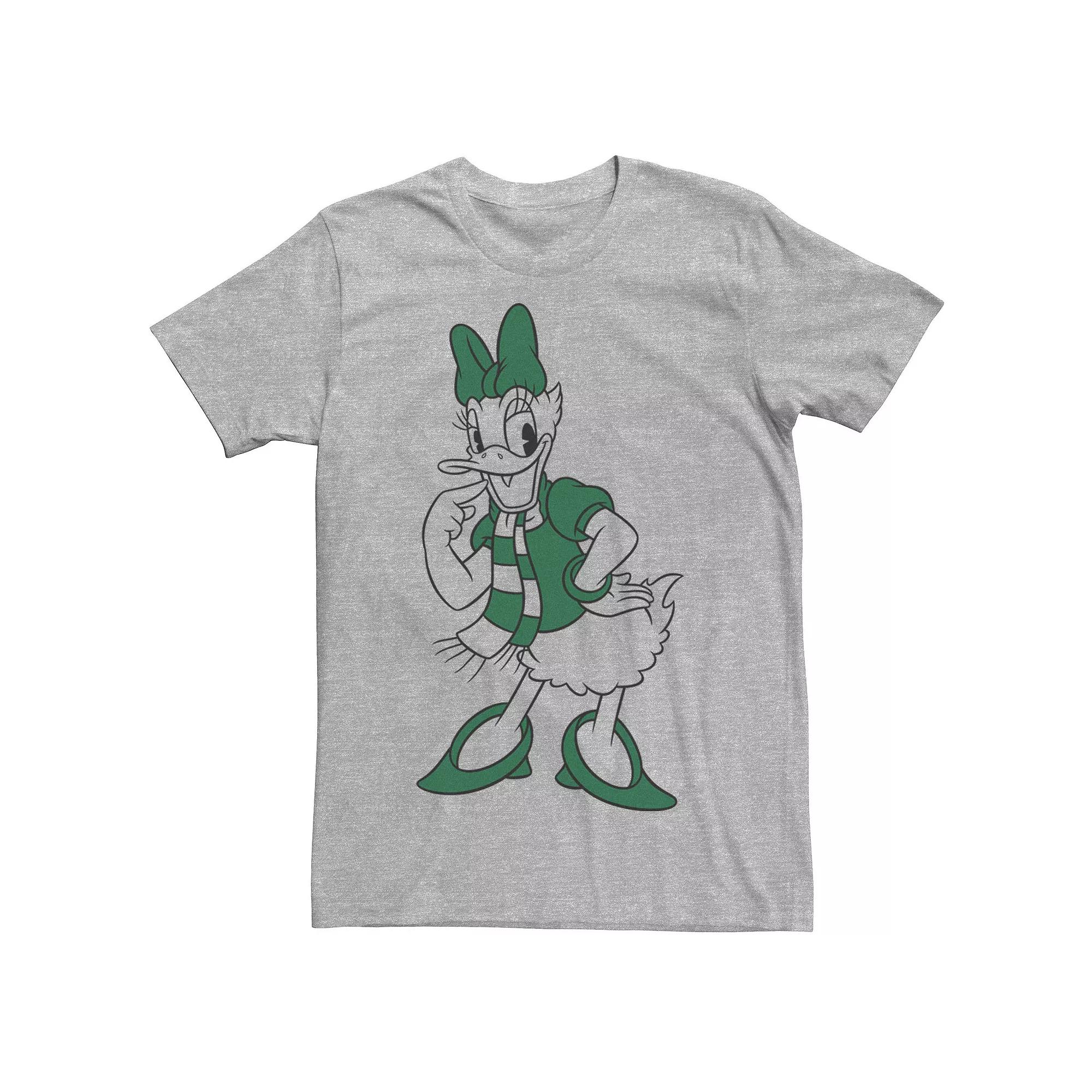 Disney's Daisy Duck Men's Green Christmas Outline Tee,  Product Image