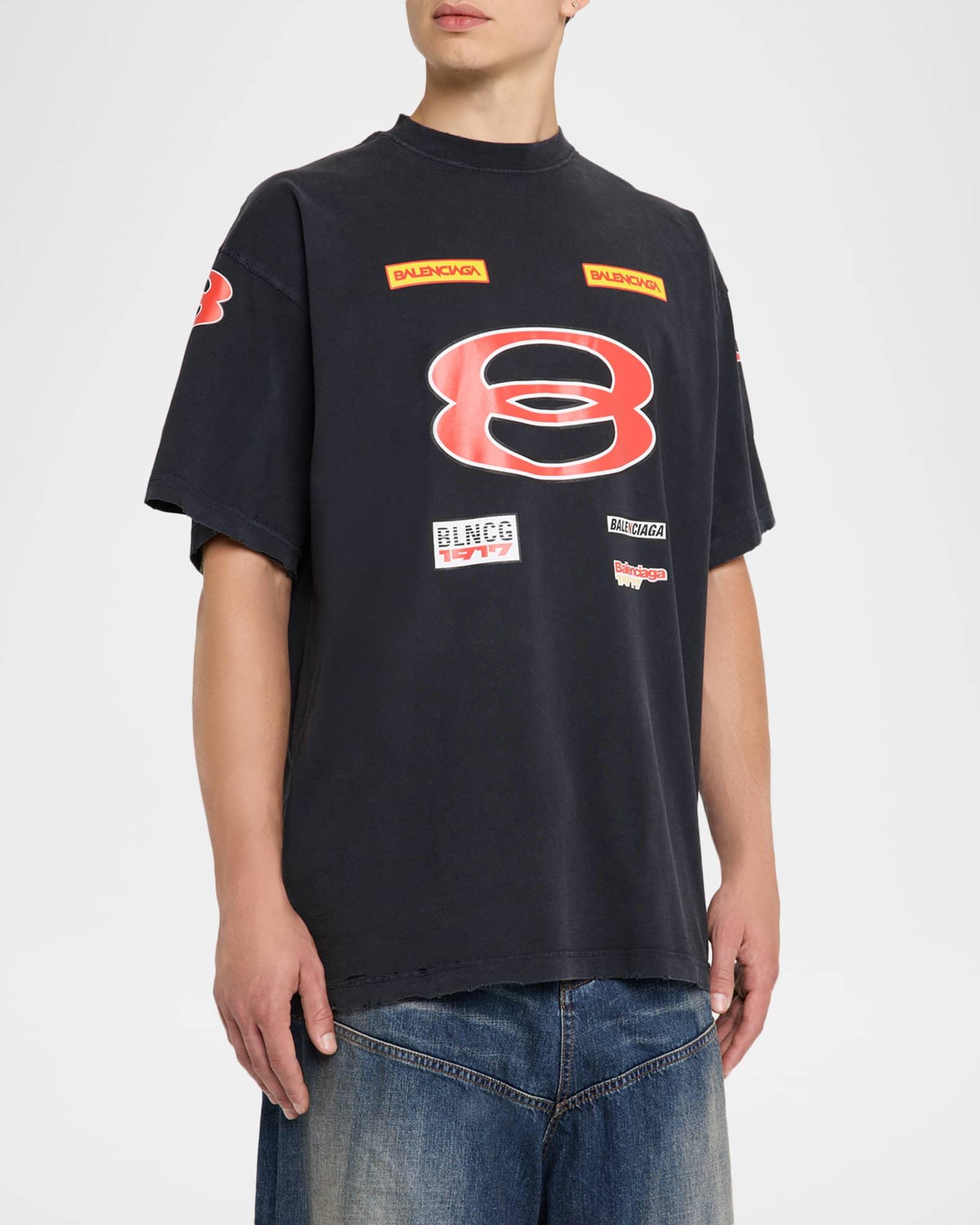 Men's Sponsor Logos Oversized Graphic T-Shirt Product Image