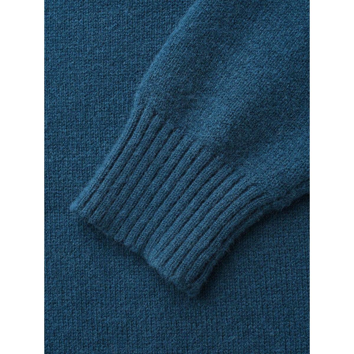 Plus Size Supersoft Essentials Split Wool Pullover Indigo Women Casual Loose Long Sleeve Round Neck Everyday Pullovers BloomChic 26/4X Product Image