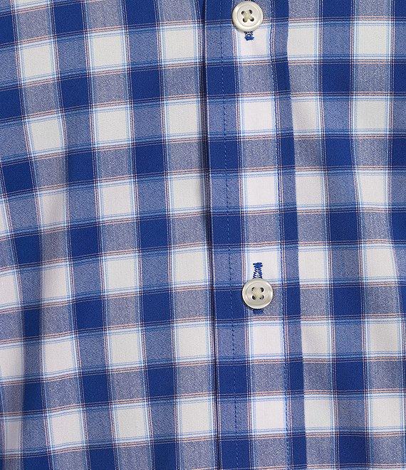 Roundtree & Yorke Big & Tall TravelSmart Easy Care Short Sleeve Medium Plaid Sport Shirt Product Image