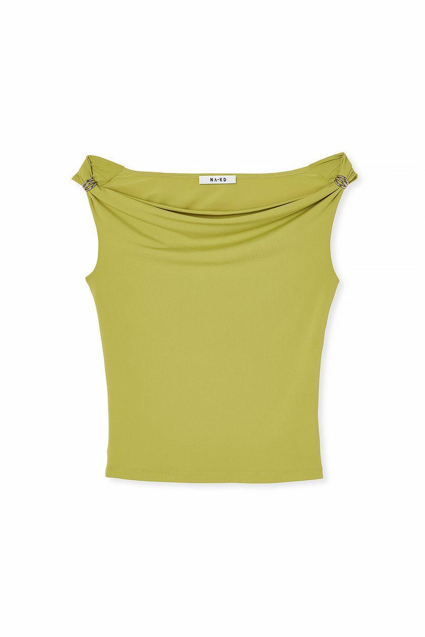 Off Shoulder Buckle Detail Top Product Image