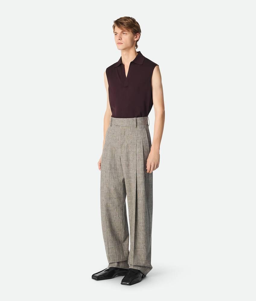 Men's Fleck Viscose Straight Trousers in Sahara melange/multicolor Product Image