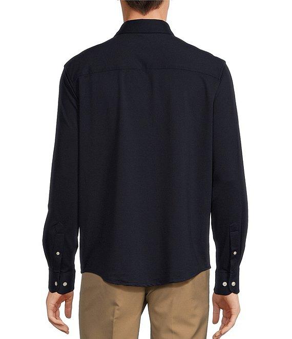 Roundtree & Yorke Performance Long Sleeve Mini Check Coat Front Shirt Product Image