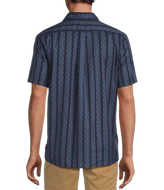 Rowm Short Sleeve Large Stripe Print Shirt Product Image