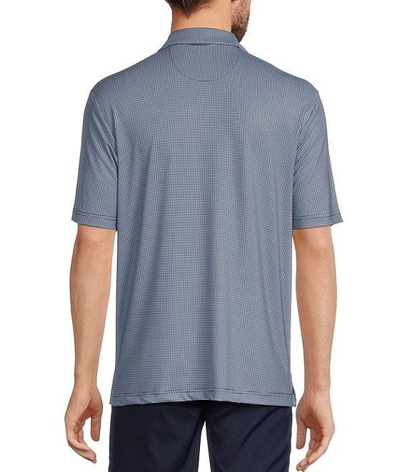 Roundtree & Yorke Performance Gingham Print Polo Shirt Product Image