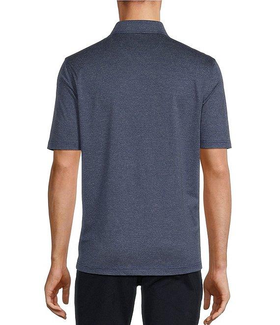 Hart Schaffner Marx Short Sleeve Luxury Performance Texture Polo Shirt Product Image