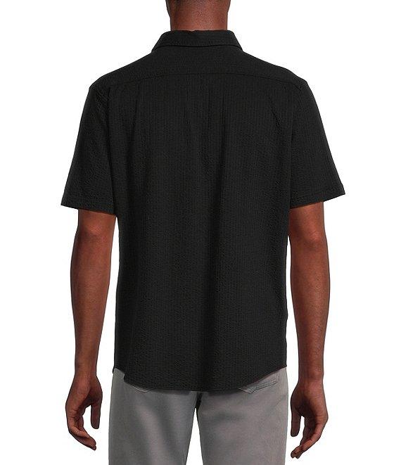 Cremieux Blue Label Solid Seersucker Short Sleeve Coatfront Shirt Product Image