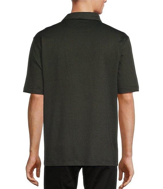 Roundtree & Yorke Big & Tall TravelSmart Short Sleeve Non-Solid Solid Jacquard Polo Shirt Product Image