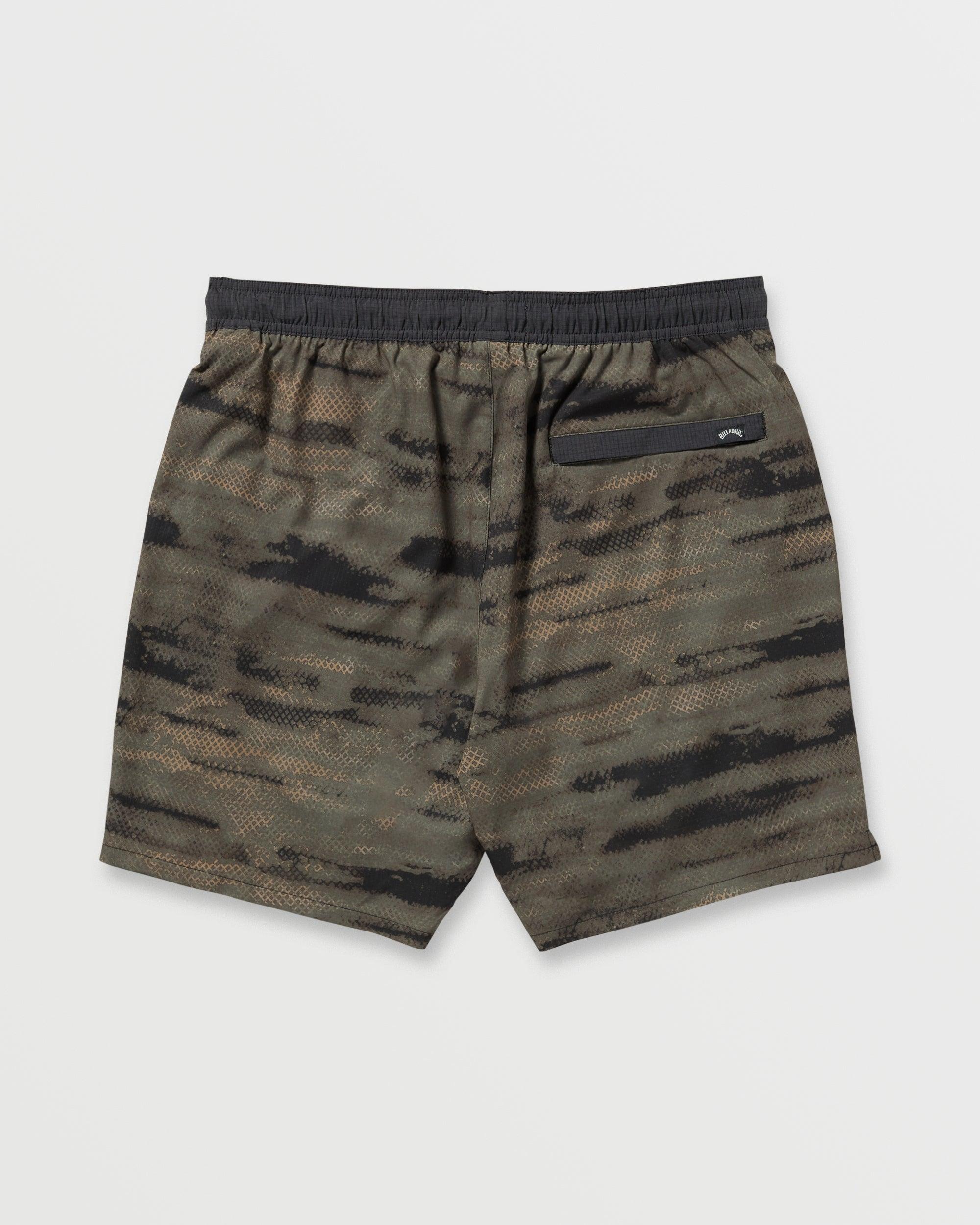 Surftrek Perforated Elastic 17" Hybrid Shorts - Dark Military Male Product Image