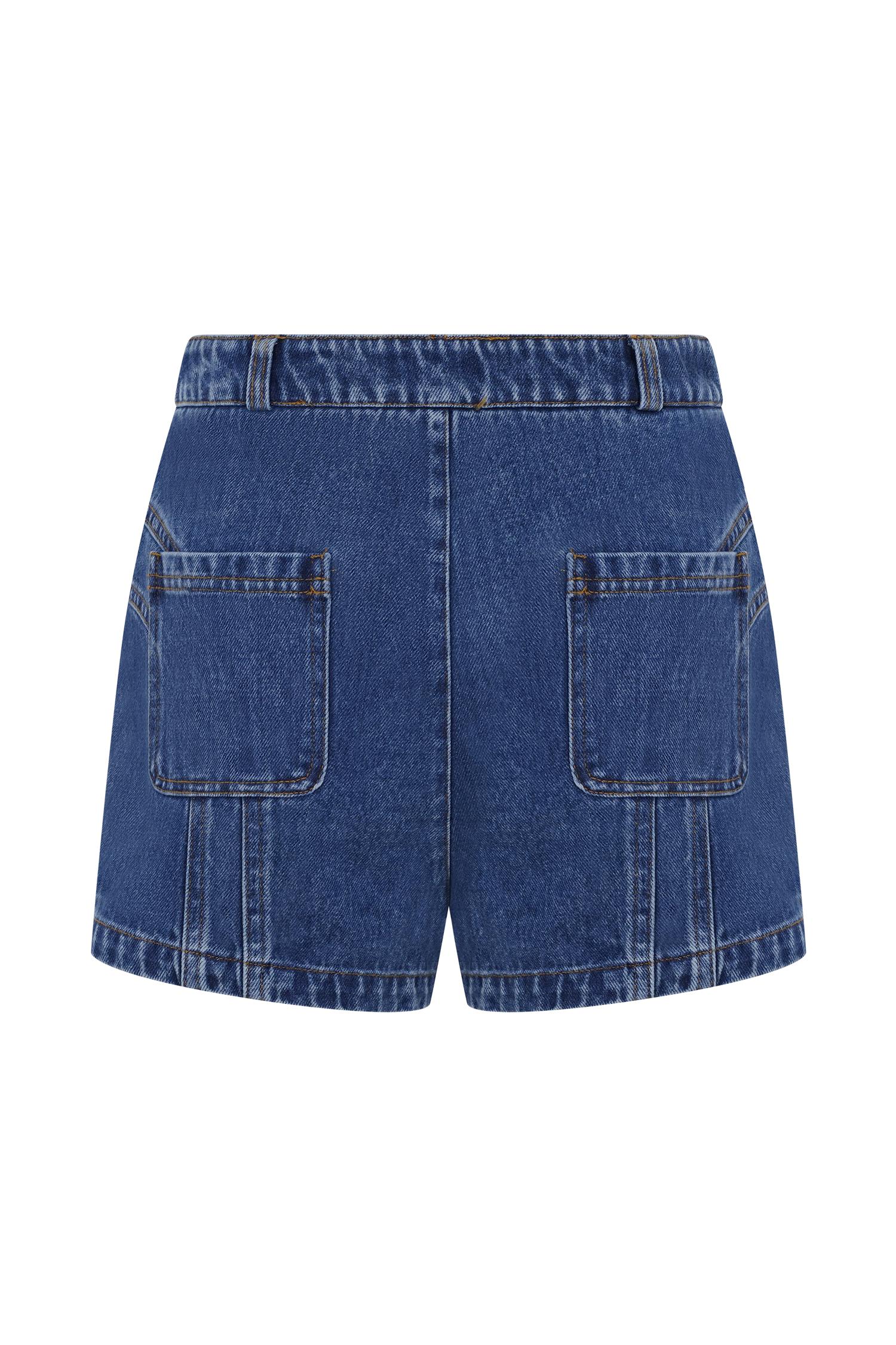 Meadow Denim Shorts - Dark Blue Product Image