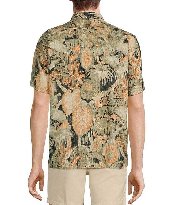 Rowm's Outsider's Oasis Short Sleeve Ikap Tropical Print Shirt Product Image
