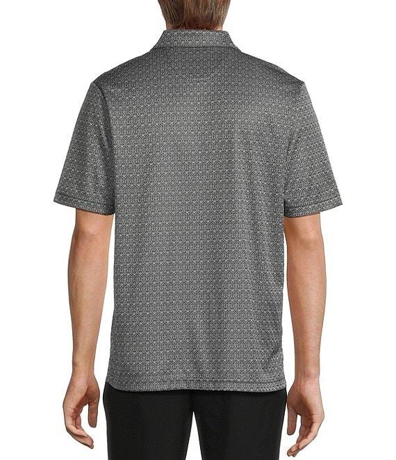 Roundtree & Yorke Big & Tall Performance Short Sleeve Geo Jacquard Polo Shirt Product Image