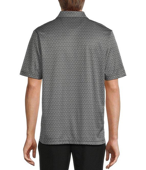 Roundtree & Yorke Big & Tall Performance Short Sleeve Geo Jacquard Polo Shirt Product Image
