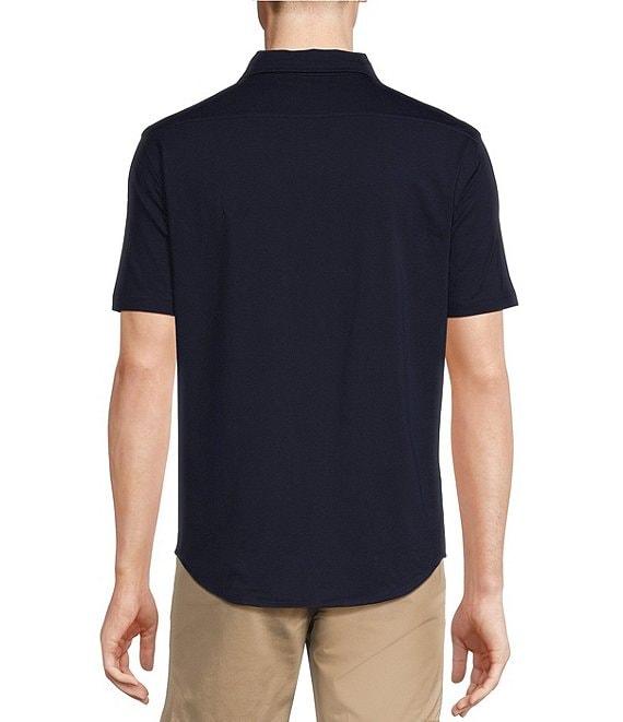 Cremieux Blue Label Stretch Jersey Solid Short Sleeve Coatfront Shirt Product Image