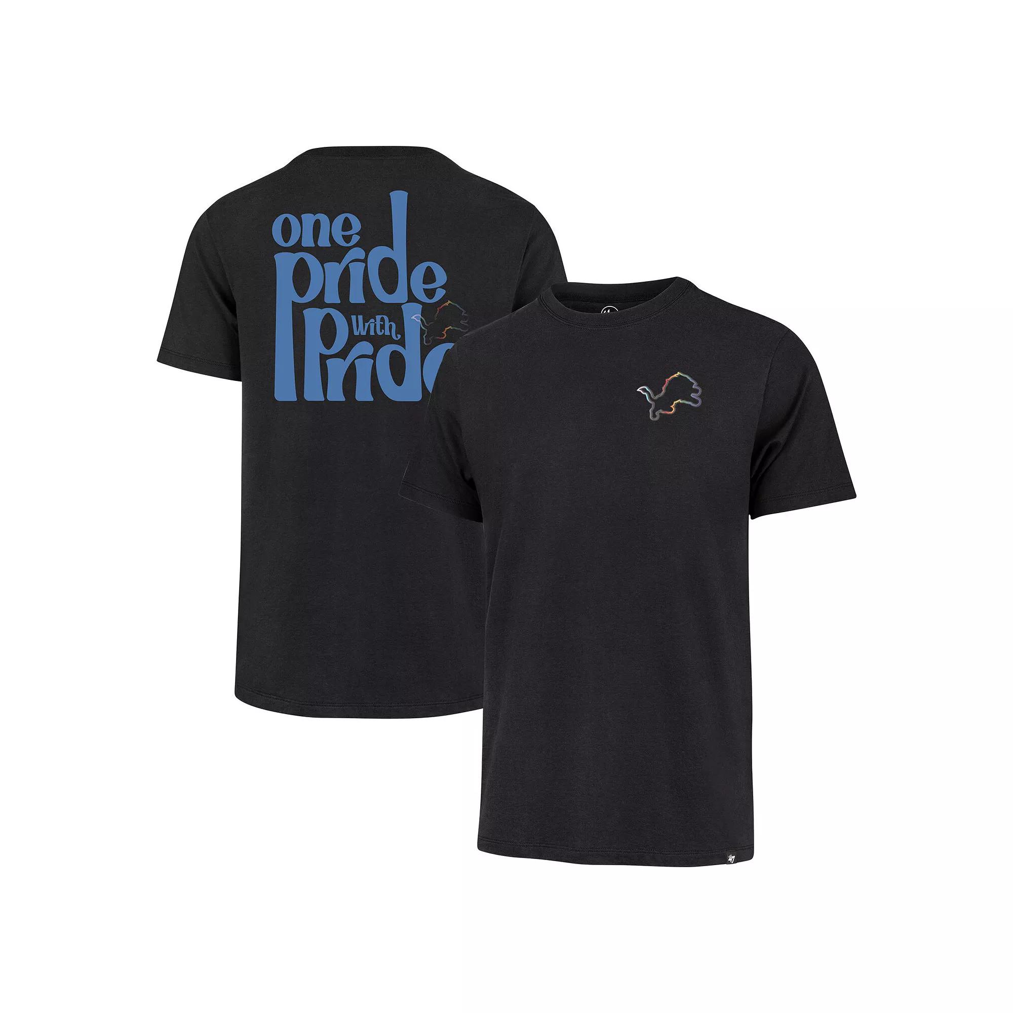 Men's '47 Black Detroit Lions Pride Franklin T-Shirt,  Product Image