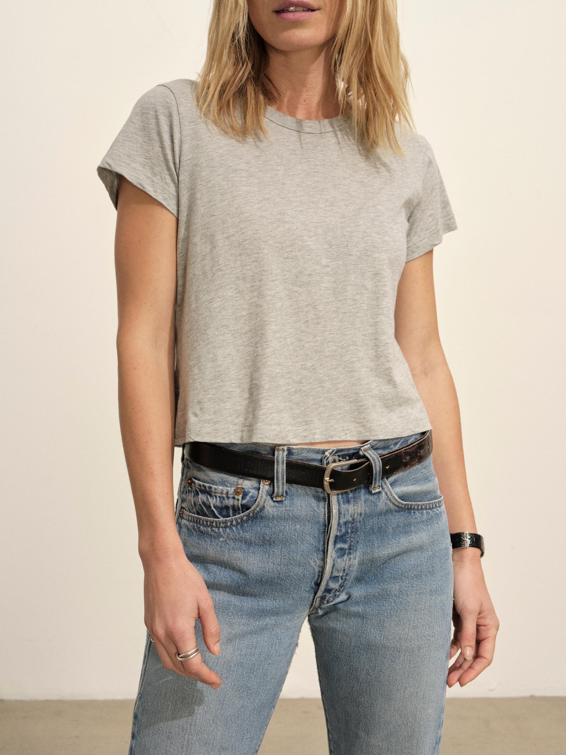 Graphite Pima Boxy Crew Product Image