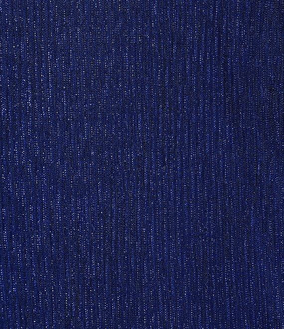 Le Bos Metallic Fortuny Round Neck 3/4 Sleeve Cascade Duster 2-Piece Jacket Dress Product Image