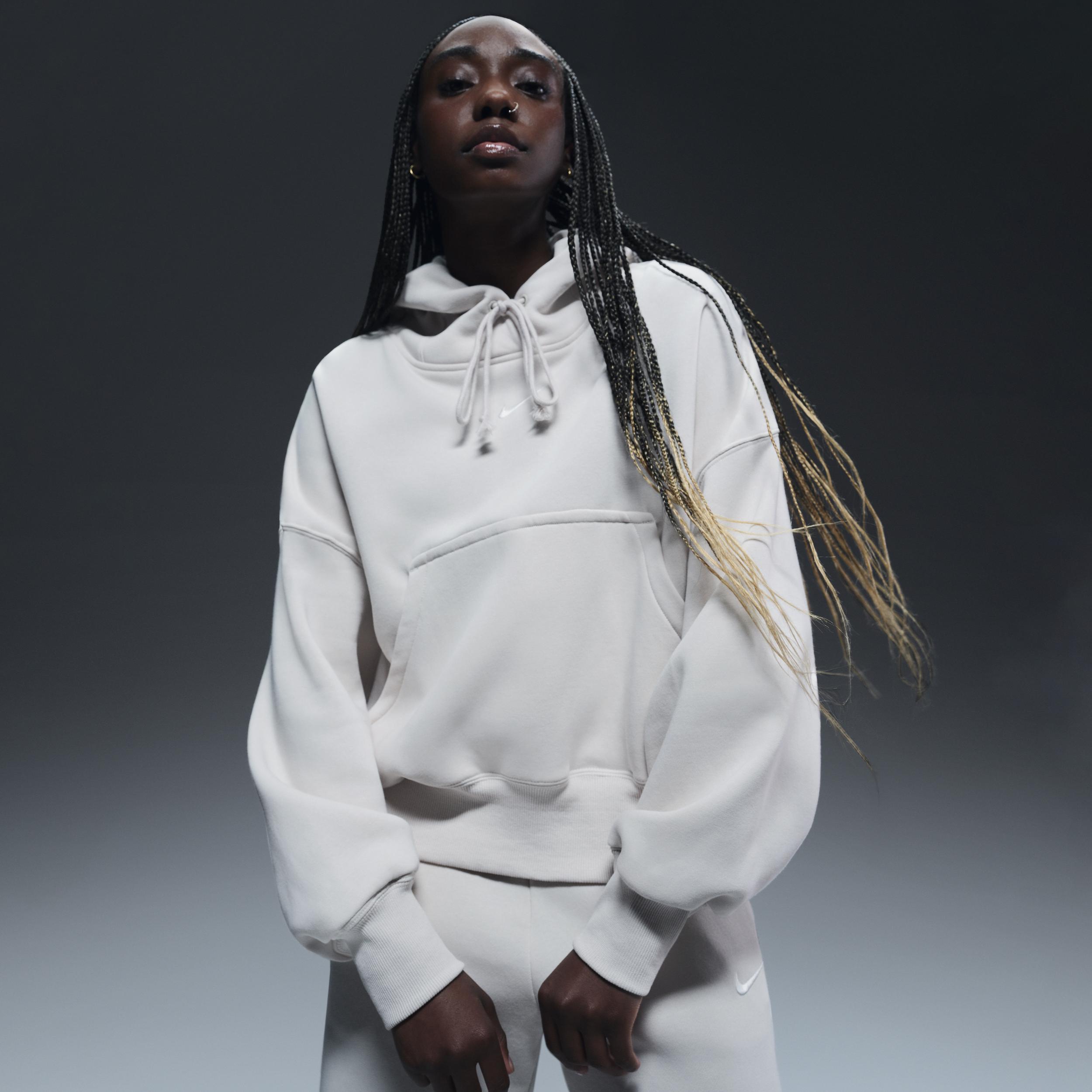 Womens Nike Sportswear Phoenix Fleece Over-Oversized Pullover Hoodie | DQ5858-104 Product Image