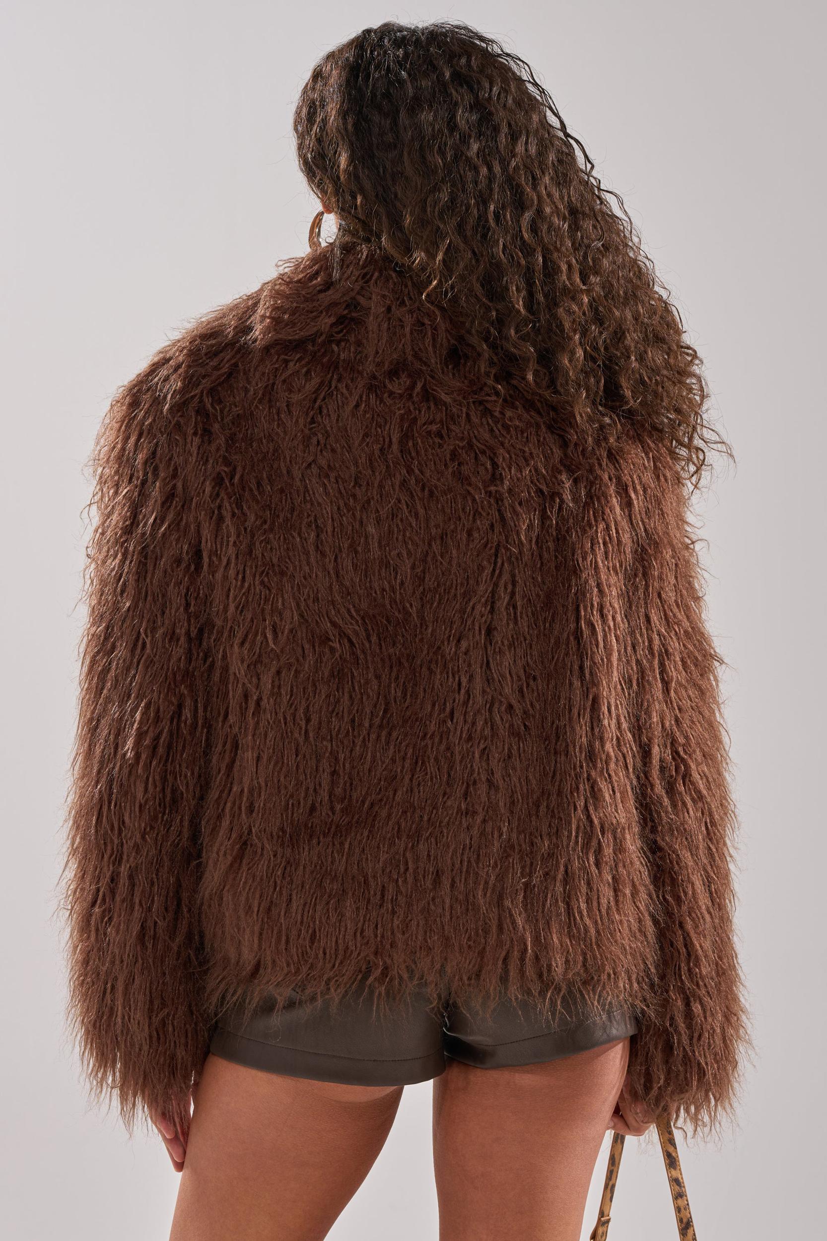 SHORT N SWEET FAUX FUR COAT Product Image
