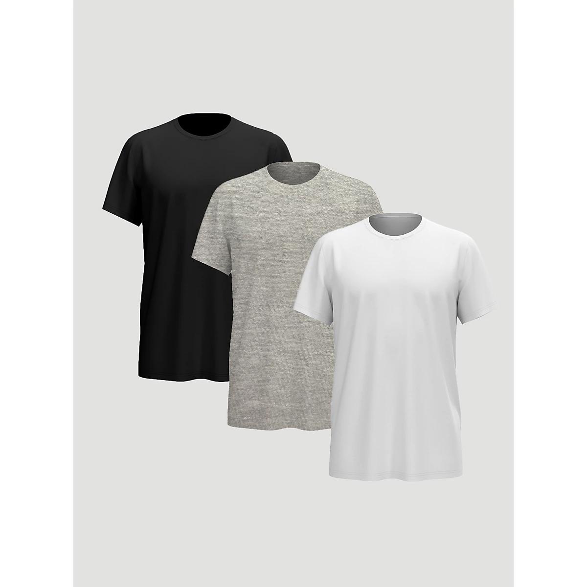 Men's Comfort Stretch Crew T-Shirt (3-Pack) Light Grey Product Image