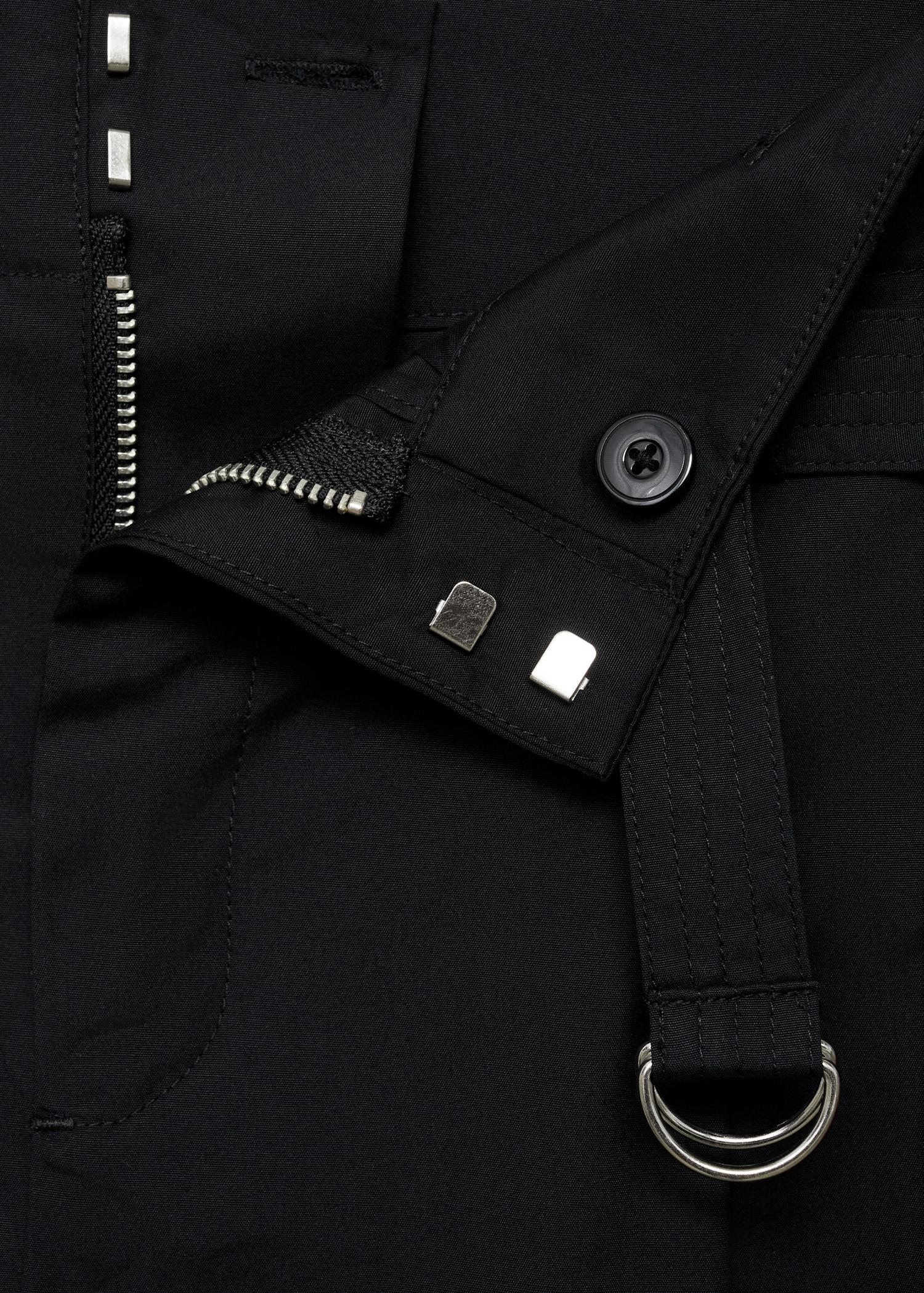 Wideleg cotton pants with belt - Women | MANGO USA Product Image