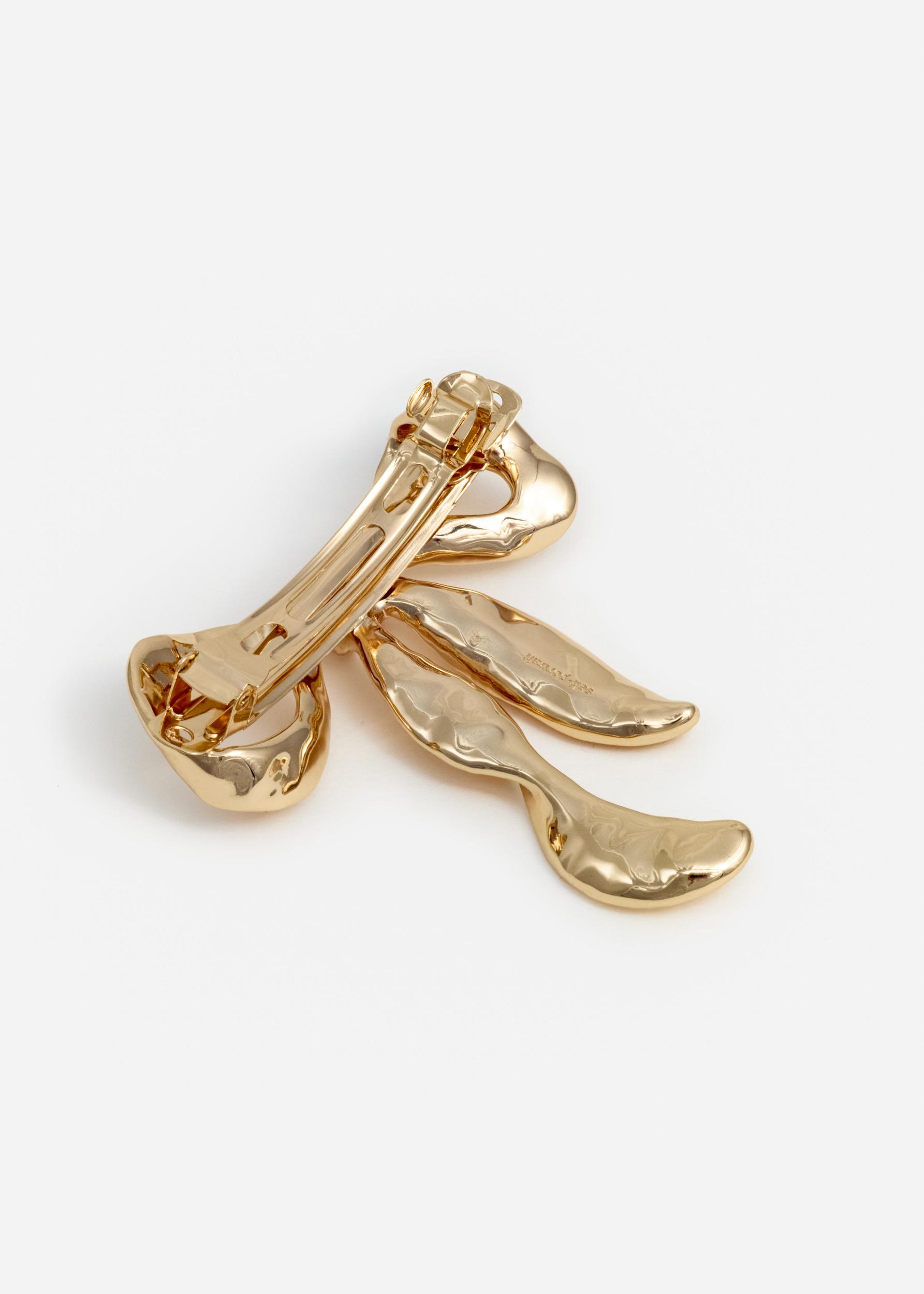 Mottled Gold Bow Hairclip Product Image