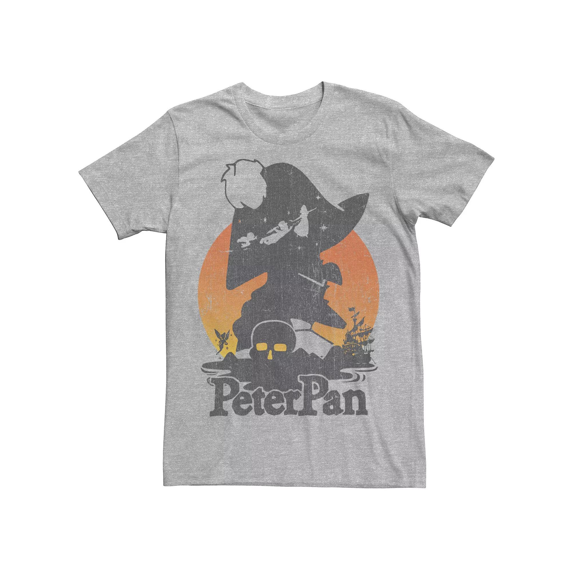 Men's Disney's Peter Pan Fly to Neverland Hook Silhouette Tee,  Product Image