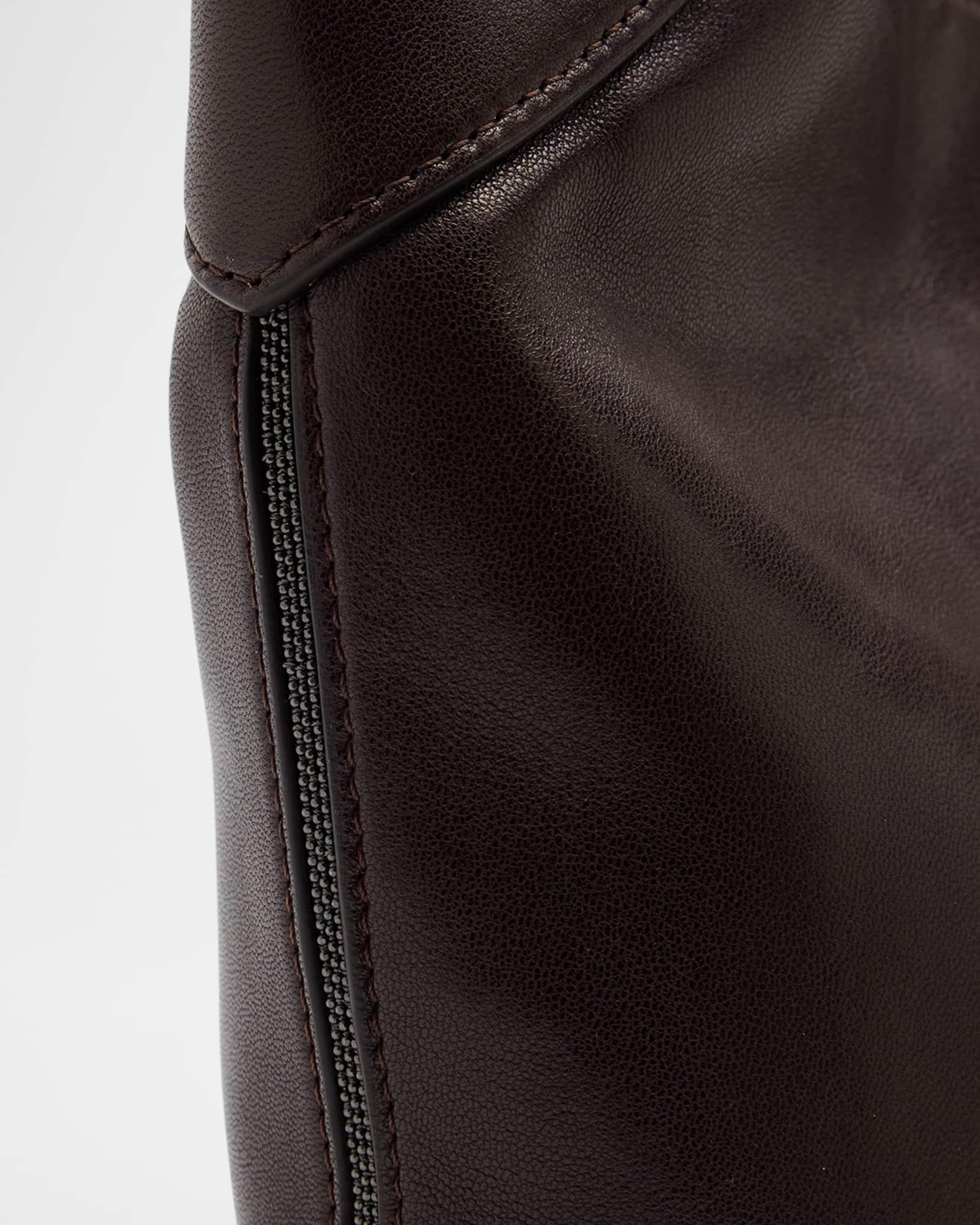 Medium Monili Leather Bucket Bag  Product Image