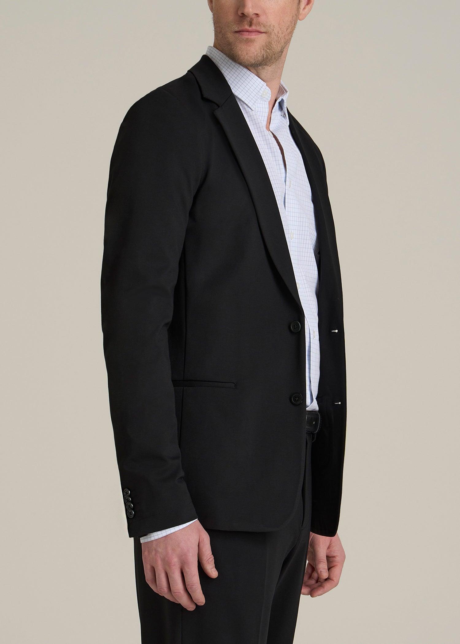 Flex Tech Suit Jacket for Tall Men in Black Male Product Image