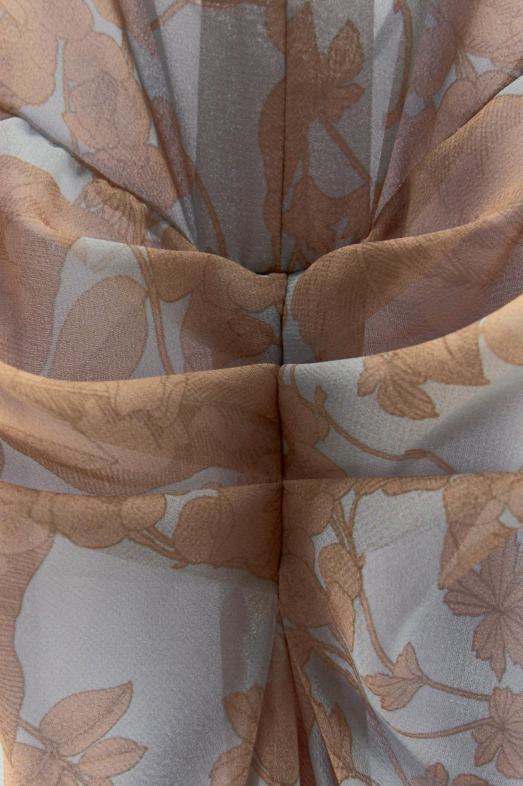 GATHERED FLORAL PRINT DRESS Product Image