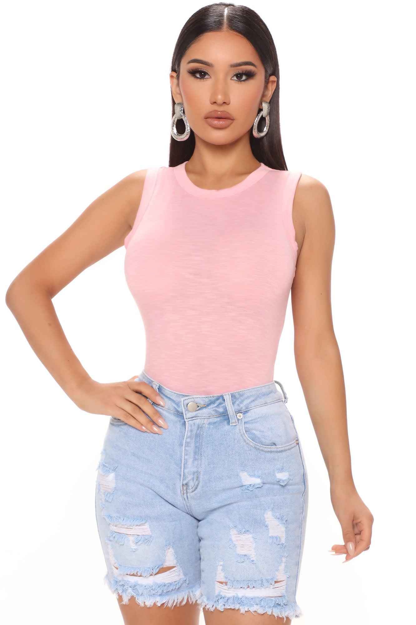 Alana Sleeveless Bodysuit - Pink Product Image
