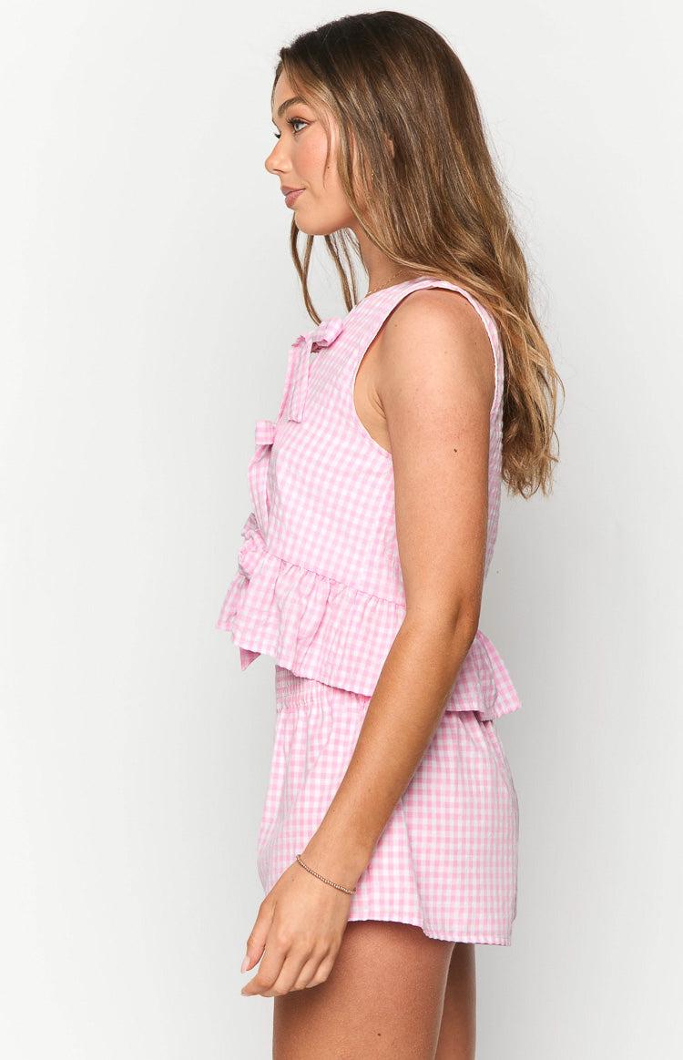 Baxter Pink Gingham Top Girls Product Image